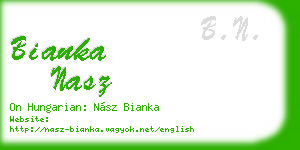 bianka nasz business card